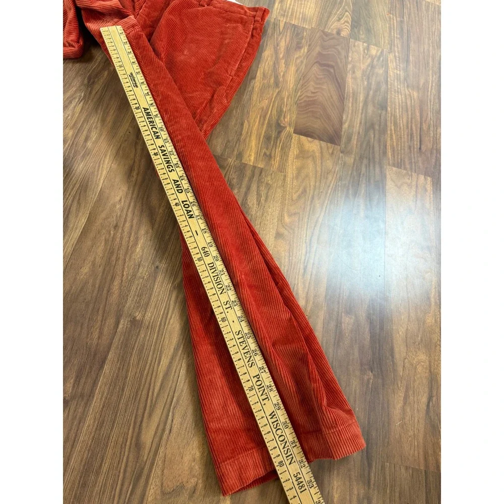 Brooks Brothers Hudson Baggy Corduroy Pants Mens 40x32 Orange Straight Wide Leg